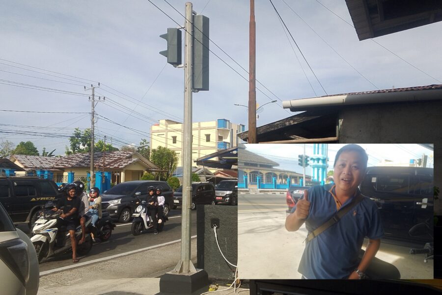 Awui, Pemilik Lahan CM Motor Pangkallalang, Bantah Pindahkan Tiang Lampu: “Itu Dilakukan Petugas Pusat”