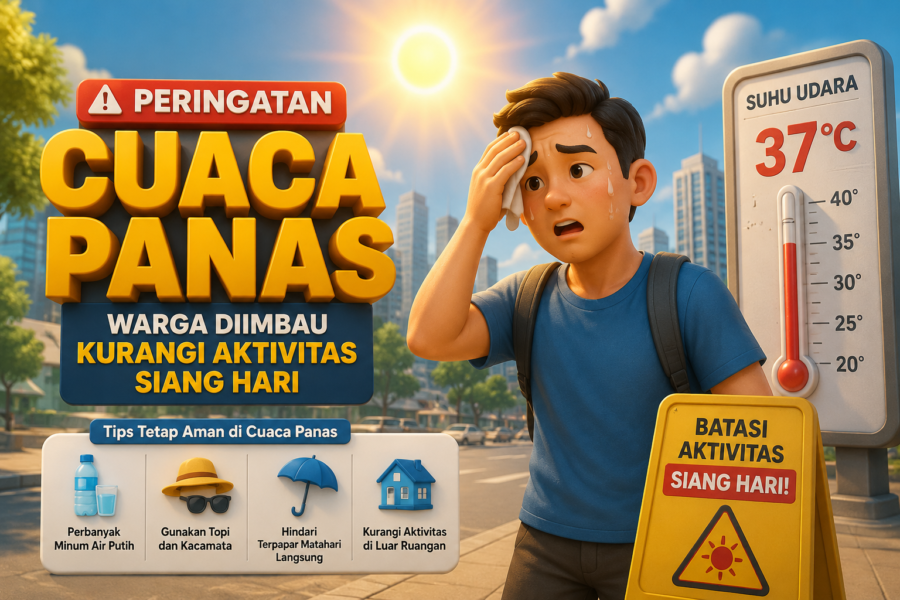 Peringatan Cuaca Panas: Warga Diimbau Kurangi Aktivitas Siang Hari