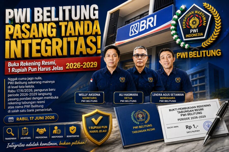 Buka Rekening Tabungan, Wujudkan Kepengurusan PWI Belitung Maju