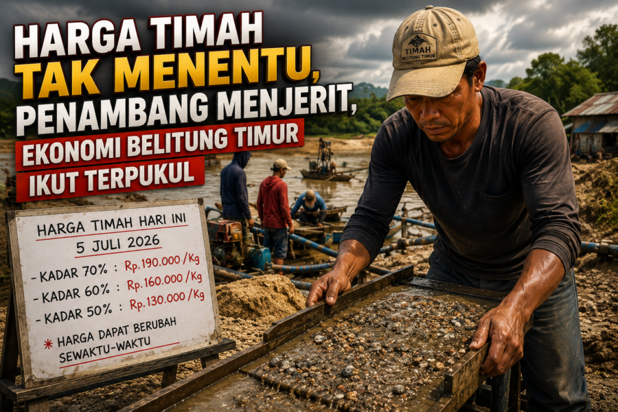 Dari Tambang hingga Warung Makan, Fluktuasi Harga Timah Mengguncang Ekonomi Belitung Timur