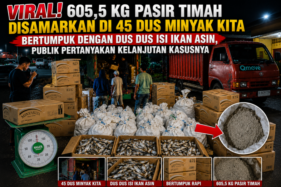 Misteri 605,5 Kg Pasir Timah: Diduga Disamarkan dalam 45 Dus Minyakita, Publik Desak Pengungkapan Tuntas