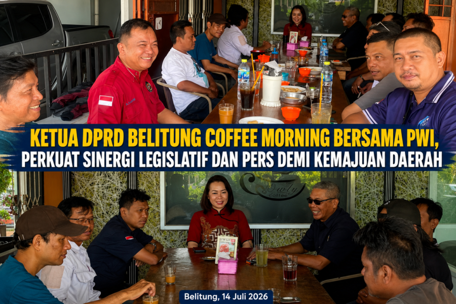 Ketua DPRD Belitung Coffee Morning Bersama PWI, Perkuat Sinergi Legislatif dan Pers Demi Kemajuan Daerah