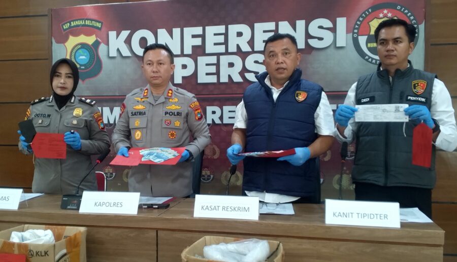 Viral ! Polres Belitung Buru Dalang Pengiriman 605,5 Kg Pasir Timah Ilegal ke Jakarta